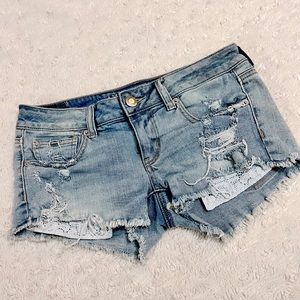 American Eagle Super Low Shortie Shorts - Like New!